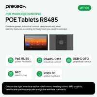 Panel Táctil Inteligente Android de 10 Pulgadas para Control de Habitaciones, Barra de Luz RGB Opcional, NFC, PoE, Ethernet, Pantalla