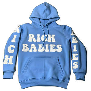 Meilleure vente Sweats à capuche de broderie de détresse Nouveau design Respirant Basics Cotton Blended Bon marché Prix Sweats à capuche de broderie de détresse - Product Image 1