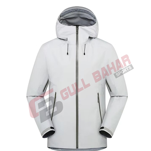 OEM Customized Lightweight Waterproof <b>Zip</b>-<b>up</b> Winter Windbreaker <b>Jacket</b> for Men High Street Stand Hood Embroidered Splicing Front - Product Image 5