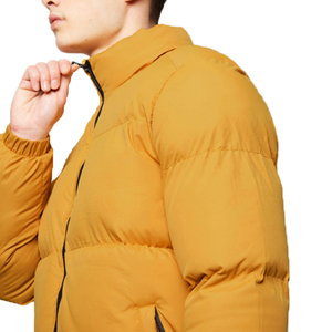 Trendy Men Solid Stand Collar Puffer Jacket | Lightweight Winter Street <b>Coat</b> - Product Image 6