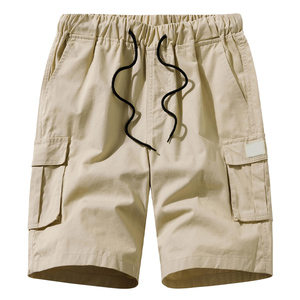 Venta al por mayor de algodón Cargo Pantalones cortos de hombre Casual Multi-bolsillos Diseño Tallas grandes Secado rápido Transpirable-Pantalones cortos de cintura media Cargo - Product Image 1