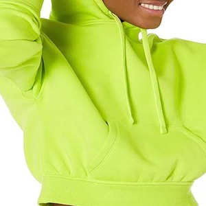 High Quality Winter Pullover <b>Cropped</b> <b>Hoodies</b> With Custom Printing Logo Plus Size Breathable <b>Women</b> <b>Cropped</b> Hoodie - Product Image 3
