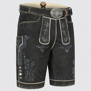 Short en cuir de Bavière de conception personnalisée OEM Streetwear élégant pour les activités de plein air tissu de toile à motif solide prix raisonnable - Product Image 2