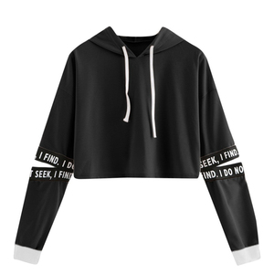 Hot Selling Women's Winter Oversized <b>Wool</b> Hoodie Set Short Letter Print Face Crop Top Front Logo Loose Fit Comfortable Badge - Product Image 4