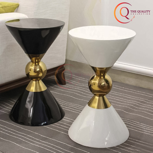 ชุดโต๊ะข้างสุดสร้างสรรค์ทำจากโลหะสีดำและสีขาว2ขนาดโต๊ะข้างเฟอร์นิเจอร์ออกแบบรูปทรงได้ตามที่ต้องการ - Product Image 5