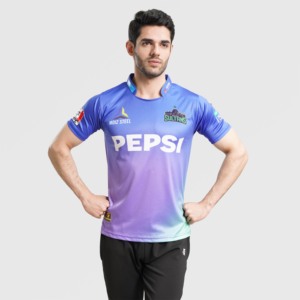 Maillot de football personnalisé Multan Sultans pour jeunes, kit extérieur, imprimé par sublimation, manches courtes, taille XL, en polyester, hauts et shorts - Product Image 1