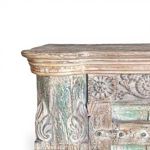 Buffet rustique moderne et traditionnel fait main en bois de manguier et métal, meuble de salle à manger pour usage domestique ou bar - Product Image 6