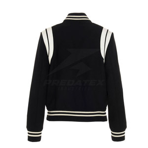 Windproof Breathable Quick Dry Stand High Quality Women Letterman Jacket Casual Outerwear OEM Service Wholesale Hot Sale Winter - Product Image 3