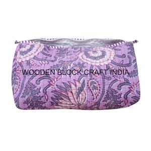 Custom Logo Zipper Bohemian Tassel Pattern Cotton Foldable Waterproof Cosmetic Box with Soft Handle <b>for</b> Travel & Daily Use - Product Image 4
