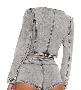 Veste décontractée pour femme, nouveau style, manches longues, veste tendance, rembourrage en coton, veste en jean d'automne, confortable, élégante, vêtements d'extérieur 2026 - Product Image 2