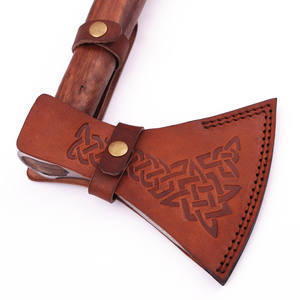 Hache Viking artisanale 2025, lame en acier inoxydable de qualité industrielle, manche en bois personnalisé, étui en cuir, vente en gros - Product Image 4