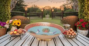 Bol de fruits secs en laiton fait à la main de 5 pouces ustensiles de cuisine décoratifs écologiques concepteur de paon cadeau de travail de sculpture multicolore - Product Image 4