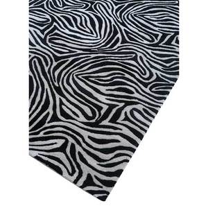 Tapis rectangulaire gris et noir en laine et viscose tufté à la main, motif animalier, épaisseur 10 mm, pour chambre d'adolescent, usage domestique et couloir - Tnq-951 - Product Image 2