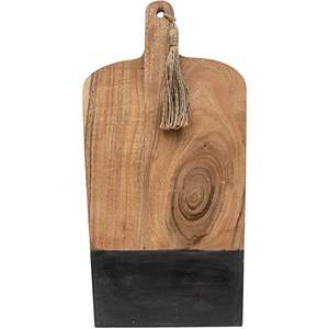 Planche à découper en bois et marbre noir de forme personnalisée exportateur en gros nouvelle planche à découper en bois et marbre de conception au coût le plus bas - Product Image 1