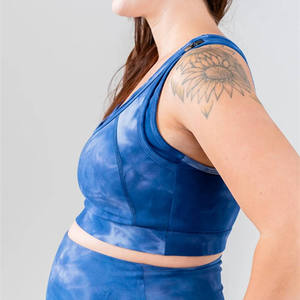 Wholesale OEM ODM Custom Nylon Spandex Fitness Tie Dye Yoga Wear Gym Workout Tie Dye Sports Bra For Women Manufacture - Product Image 4