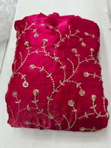 Tela de Lujo Suave al Tacto, Estilo Fendy, con Cuentas Florales Bordadas, de Peso Medio, No Tejida, para Vestidos de Novia, Decoración del Hogar - Product Image 3