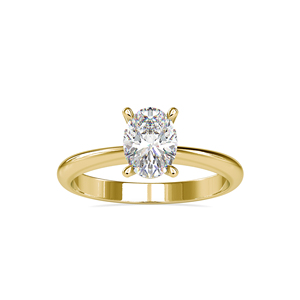 Anillo de diamante de corte ovalado de moissanita de 1,0 quilates más vendido, anillo de compromiso Original, joyería, anillo de oro amarillo de 18 quilates - Product Image 5