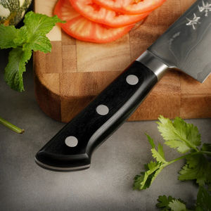 Couteau de chef de cuisine en acier Damas à haute teneur en carbone SLD avec lame en acier inoxydable 430 et manche en bois - Product Image 2
