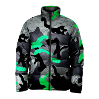Veste matelassée imperméable pour hommes Manteau d'hiver rembourré à bulles Polyester Extérieur coupe-vent Veste matelassée pour hommes
