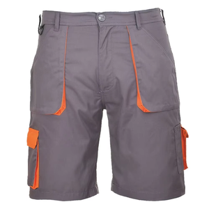 Shorts de travail thermiques réfléchissants bleu marine très résistants, unisexe, durables, multi-poches cargo avec construction respirante, poches pour outils - Product Image 3