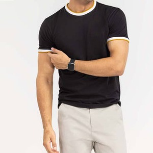 Vente en gros 90% coton T-shirt de gym pour hommes Vêtements de fitness unis avec logo privé personnalisé Tissu tricoté - Product Image 6