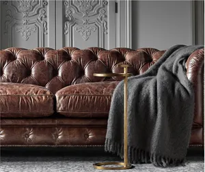 Современный Kensington кожаный диван с перьями мягкий современный дизайн выдвижной диван мебель для гостиной дома