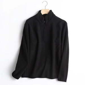 Sudadera de lana polar con cremallera de 1/4 cuartos para hombre, sudaderas con capucha de bloque de color, Tops con bolsillo - Product Image 2