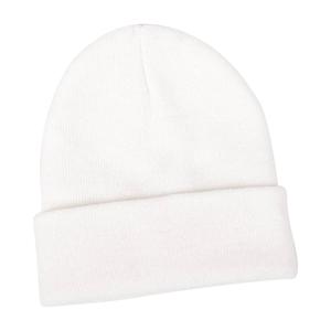 Gorro de invierno en blanco liso plegable de alta calidad Unisex personalizado, gorro de calavera con puño acrílico, gorros informales cálidos de punto - Product Image 4