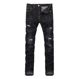 Jeans de Mezclilla 100% Algodón, Talla Grande, Corte Ajustado, Color Azul, Estilo Casual, Rectos, Color Sólido, con 5 Bolsillos, Lavados, para Otoño y Verano - Product Image 2