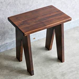 Antique-Rustic 45x30x45cm Acacia Wood <b>Stool</b> Convertible <b>Ottoman</b> for Seating in Living Room Kitchen Warehouse Home GCF202 - Product Image 6