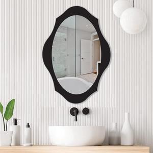 Miroir mural avec cadre en bois de qualité à l'exportation pour décoration de salle de bain avec emballage personnalisé disponible à un prix abordable - Product Image 3