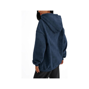 Personalizado al por mayor de peso pesado 100% algodón Unisex hombres de gran tamaño de moda sudaderas con capucha ropa de mujer - Product Image 2