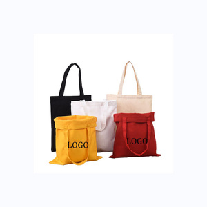 Custom logo Print Reusable Plain Large Cotton <b>Canvas</b> <b>Tote</b> <b>Bag</b> <b>with</b> <b>Zipper</b> - Product Image 1