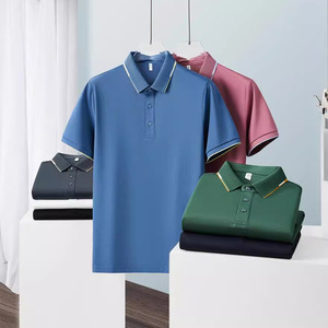 Chemises Polo en Soie de Mûrier avec Logo Personnalisé, Manches Courtes, Uniformes de Travail, Tailles Grandes, Personnalisables - Product Image 2
