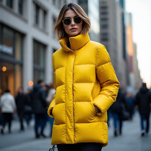 2024 moda abajo Puffer chaquetas acolchadas señoras Otoño Invierno cálido acolchado prendas de vestir exteriores mujeres acolchado burbuja abrigo femenino - Product Image 2