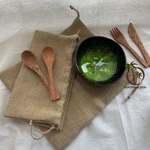 Cuenco de cáscara de coco ecológico de alta calidad, utensilios de cocina pulidos y decoración del hogar, venta al por mayor de Vietnam para acampar - Product Image 1