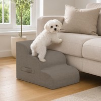 Neue Moderne Hundetreppe mit 3 Stufen, Mehrfachhöhe, Komfortabel, Langlebig und Stabil für Kleine Hunde