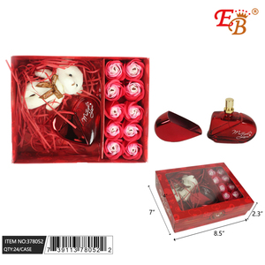 24 piezas de PERFUME Y ROSAS DE OSO en caja de regalo 8,5 \ "X 2,3 \" X 7 \ "para el Día de San Valentín - Product Image 1