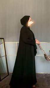 Khawla Abaya para adultos transpirable sin costuras hecho a mano antiarrugas poliéster Muslimah vestido talla única para uso de oración - Product Image 3