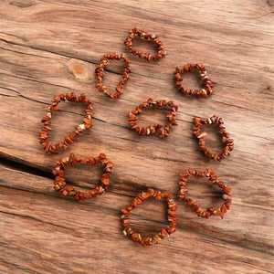 Pulsera de Piedras de Jaspe Rojo, Cristal Curativo, Ecológica, de Lujo, Feng Shui, Joyería Tradicional de Piedra Energética para Equilibrio y Protección - Product Image 2