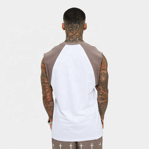 T-shirts personnalisés pour hommes, mode streetwear, coupe courte, manches raglan, manches courtes, coupe musclée - Product Image 3
