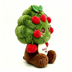 Peluche de cerezo personalizado, peluche de árbol frutal, peluche de arbusto de cerezo, lindo peluche de fruta de cereza - Product Image 2