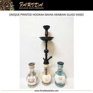 Jarrones de cristal árabe de lujo al por mayor de alta calidad diseño egipcio único impreso Mini Hookah con laca Technics Bahia Eyes - Product Image 3