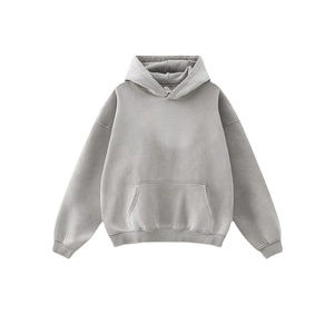 Sweat à capuche personnalisé 2024 surdimensionné délavé à l'acide fabricant 100% sweat à capuche en coton sweat à capuche vintage délavé de haute qualité sweats pour hommes - Product Image 4