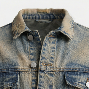 Chaqueta Vaquera Transpirable para Hombre, Chaqueta Vaquera Informal de Invierno de Algodón y Lana de Alta Calidad, Color Negro, para la Comodidad del Hombre - Product Image 4