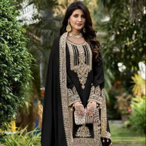 เสื้อทำงานและพาลาซโซพร้อมชุดเดรสผ้าจอร์เจีย - Product Image 1