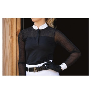 Camisa de Equitación Elegante para Mujer, Tejido Elástico Atlético, Absorbe la Humedad, Transpirable, Cómoda, Ligera y de Alto Rendimiento - Product Image 3