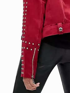 Chaquetas de Cuero Genuino para Mujer, Color Naranja, de Alta Calidad, a la Moda, Chaqueta de Cuero Original, Talla Personalizada - Product Image 6