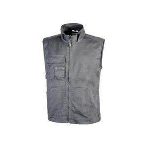 U-POWER vêtements de sécurité réfléchissants gilet de travail en fer gris vague en toile de coton extensible - Product Image 1
