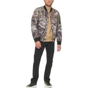 Veste d'hiver en cuir matelassé pour hommes avec col montant coupe-vent chauffant en nylon à coque rembourrée design à la mode en gros - Product Image 3